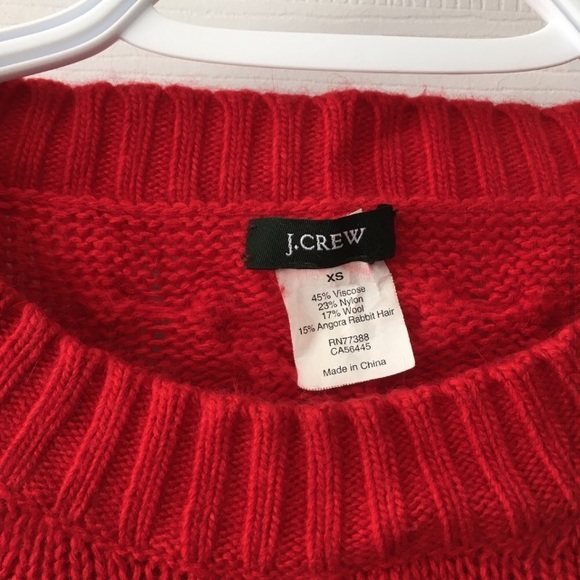 J. Crew Honeycomb cable sweater in dark poppy - Picture 4 of 7